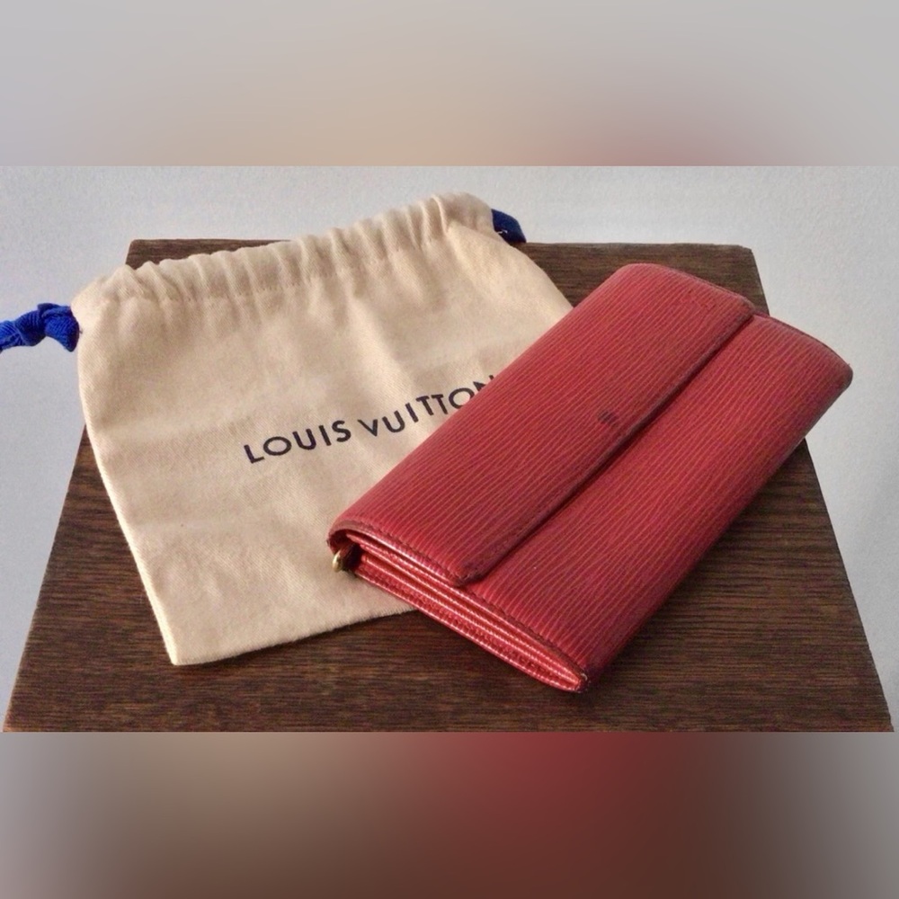 Louis Vuitton Red Epi Leather Wallet